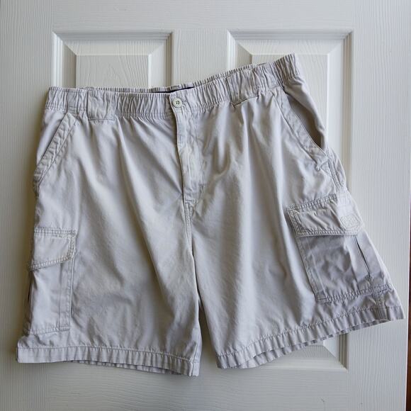 Faded Glory Men's Khaki Cargo Shorts Large 36 / 38 side walk beige - Picture 1 of 14